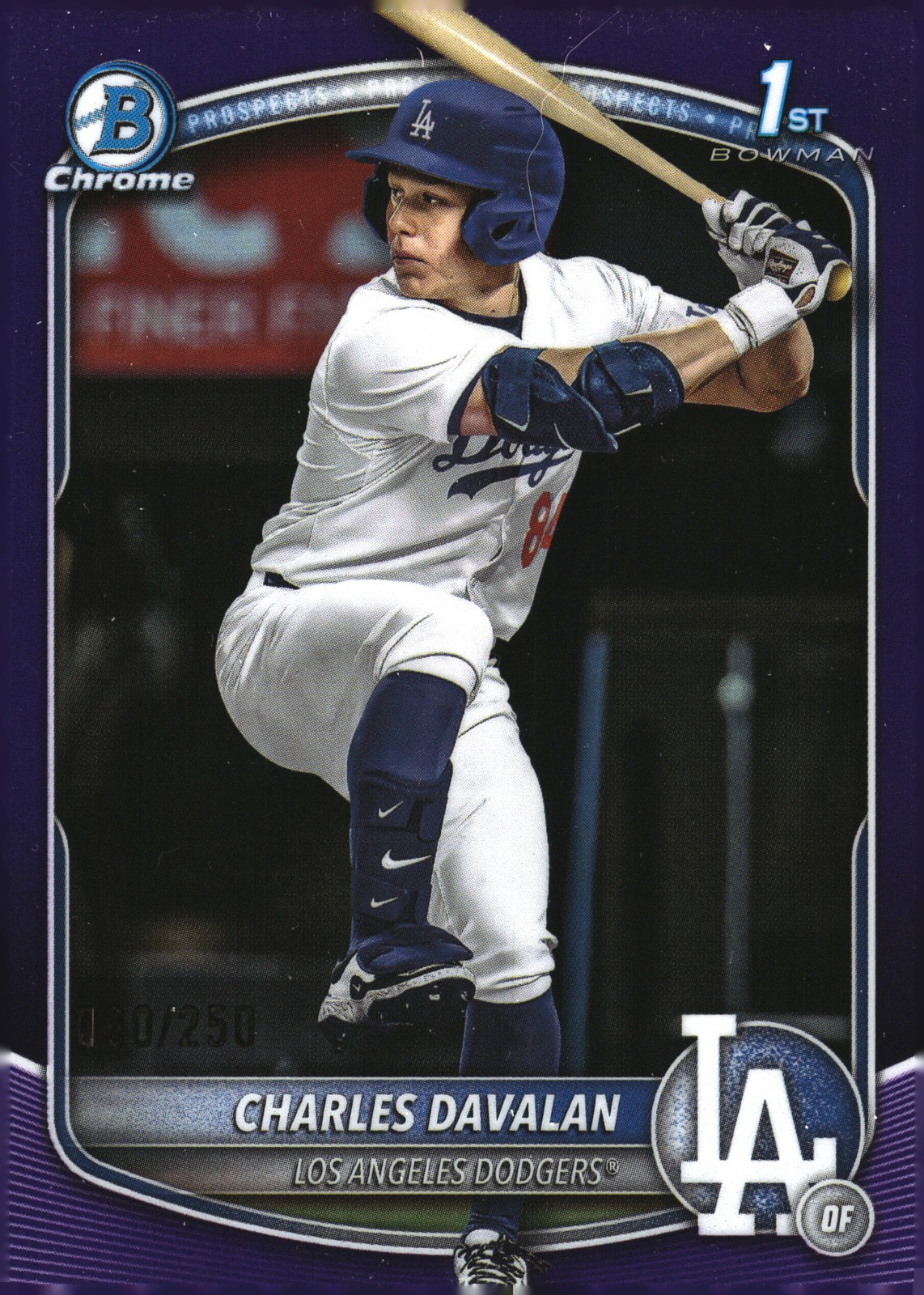 2025 Bowman Draft Charles Davalan #BDC-96 Chrome Purple Refractor 30/250