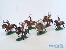 BRITAINS DSG MOUNTED INDIANS 6 figures WILD FAR WEST TOY SOLDIERS