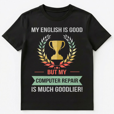 Lustiges T-Shirt Computer Reparatur Schule oder College Fach Unisex