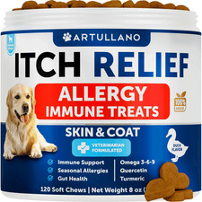 Dog Allergy Relief Chews  Itching Skin Relief for Dogs  Fish Oil  Omega 3