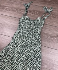 Reformation Women’s Sleeveless Floral Midi Dress Green White Size 2