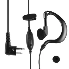 Two-Way Radio Earpiece Headset with PTT Miniphone for  2-Pin Walkie Talkies6873