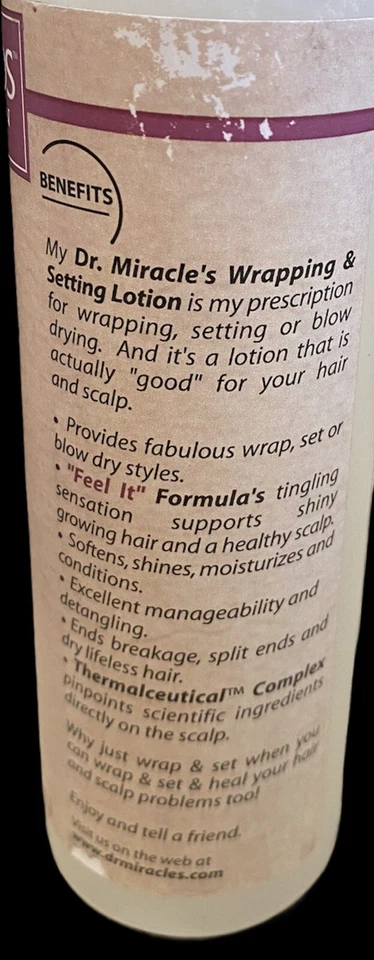 DR. LOCIÓN DE PEINADO PARA ENVOLVER Y FIJAR MILAGRO'S HEALING 6 OZ NUEVA SIN CAJA Foto 2 de 3