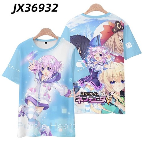 Nwe Hyperdimension Neptunia Summer Fashion T-Shirt Cartoon Short Sleeve - Picture 10 of 14