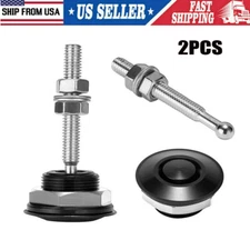 2pcs Auto Car Push Button Quick Release Hood Bonnet Pins Lock Clip Bumper Latch