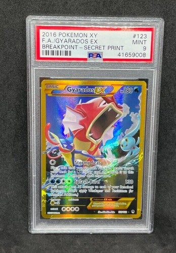Pokemon Xy Breakpoint Gyarados Ex 123 122 Full Art Holo Secret Gold Rare Psa 9 Ebay