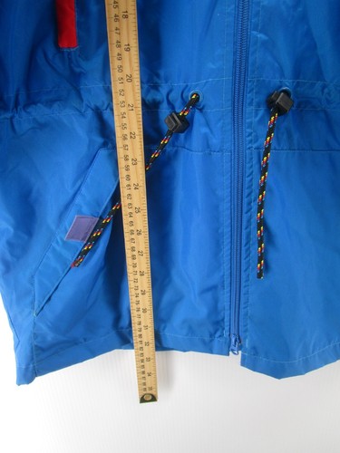 VINTAGE Gerry Jacket Men Medium Blue Parka Ski Coat Stowaway Hood Full Zip * - Picture 7 of 13