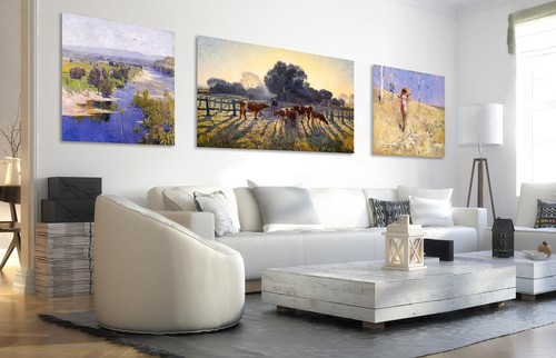 John Glover, My Last view of Italy, Alps Suza, Lustre Canvas Print, A1 Size - Picture 8 of 10