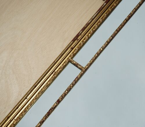 VINTAGE MID CENTURY MODERN FRENCH PORTRAIT PANELLED MIRROR WITH ORIGINAL GLASS - Picture 11 of 16