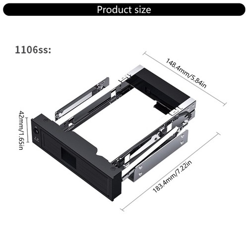 1106SS Rack mobile sans plateau Hot Swap pour disque dur interne 3,5 pouces - Photo 8/8