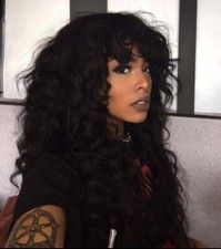 Long Kinky Curly Wigs Afro Curly Wigs With Bangs for Women Black Curly Wigs USA