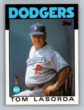 1986 Topps Tom Lasorda #291 - Los Angels Dodgers - NEAR MINT to MINT