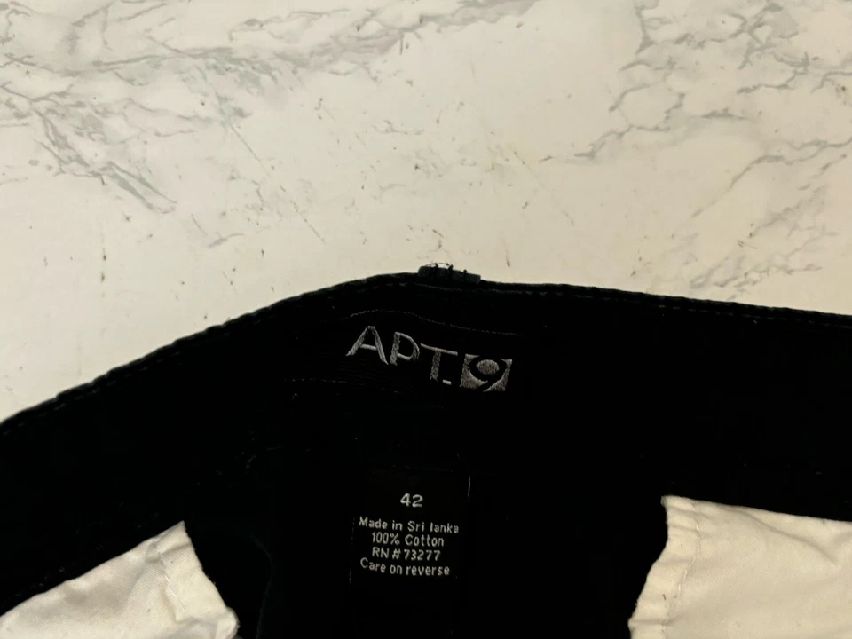 Pantalones Cortos Carga Apt 9 Para Hombre Talla 42 Bolsillos Botones Largo Chino Sarga 100% Algodón A2 Foto 3 de 3