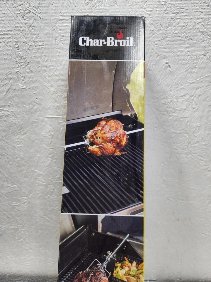 NUEVO Asador Universal Char Broil 26.5" Parrilla de Acero Varilla de Escupir 2-6 Parrillas Bruner Foto 2 de 4