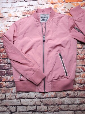 Levi's Women's Sz XS Poly Bomber Jacket Brand New Rose Color