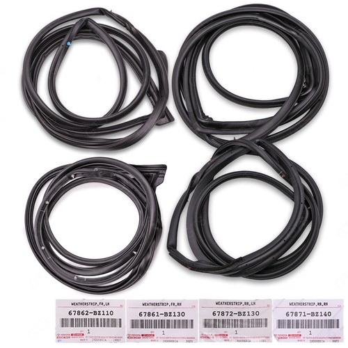 Set 4Door Rubber Seal Weatherstrip Fits Toyota Avenza F651 2011 2015 - Picture 4 of 8
