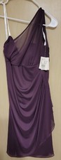 David’s Bridal Dress Women Size 6 Purple Luxury Wedding Guest Cocktail Flaw