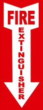 Fire Extinguisher FLEXIBLE MAGNET magnetic sign Made in USA 4"x11"