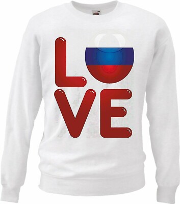 Sweatshirt I LOVE RUSSIA ICH LIEBE RUSSLAND RUSSEN RUSSIN KLITSCHKO URLAUB