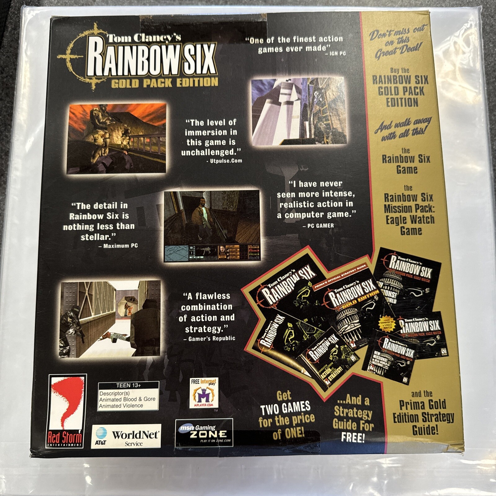Rainbow Six Tom Clancy's Gold Pack Edition (PC, 2001) Big Box Sealed