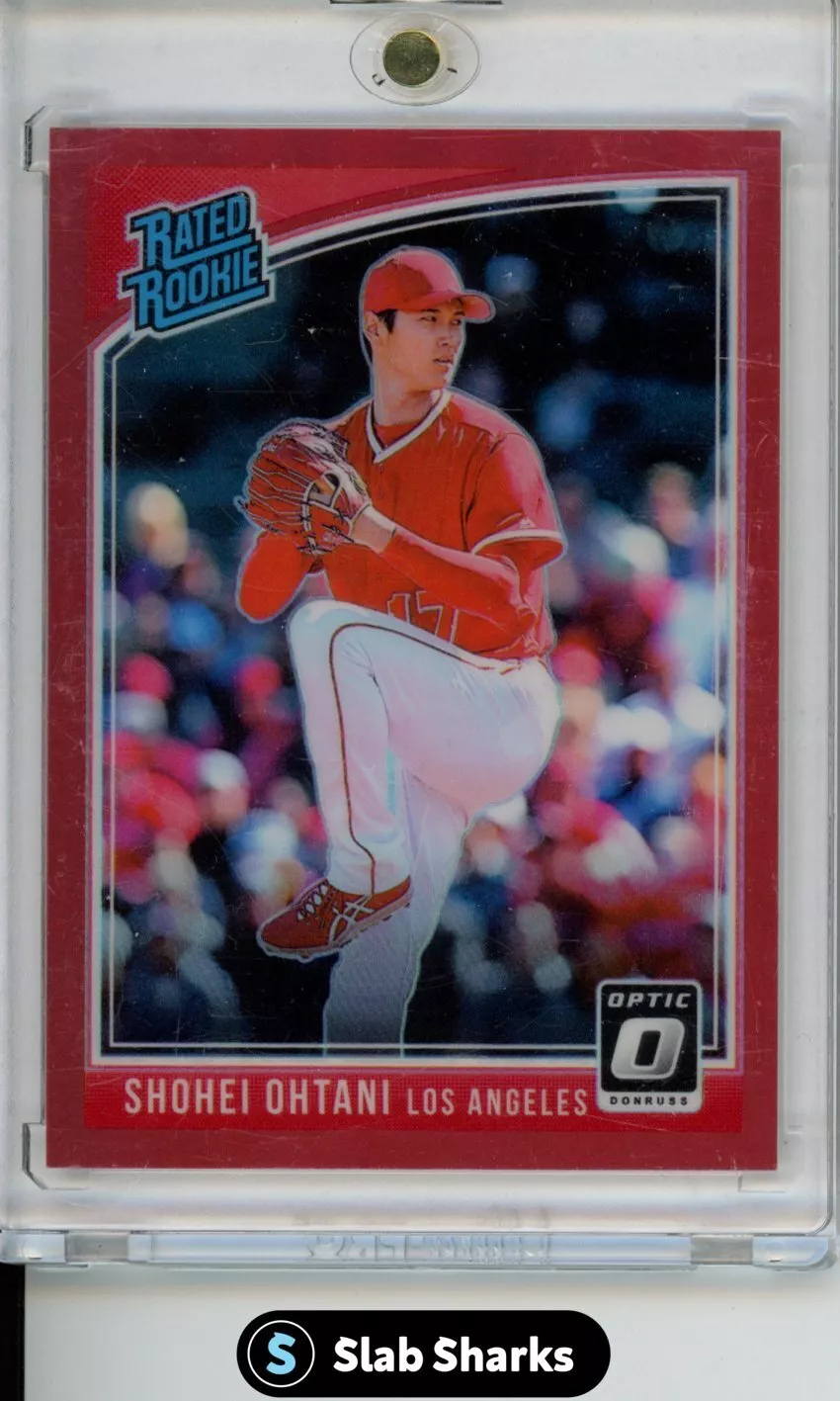 2018 PANINI DONRUSS OPTIC #176 SHOHEI OHTANI RATED ROOKIE RC RED /99