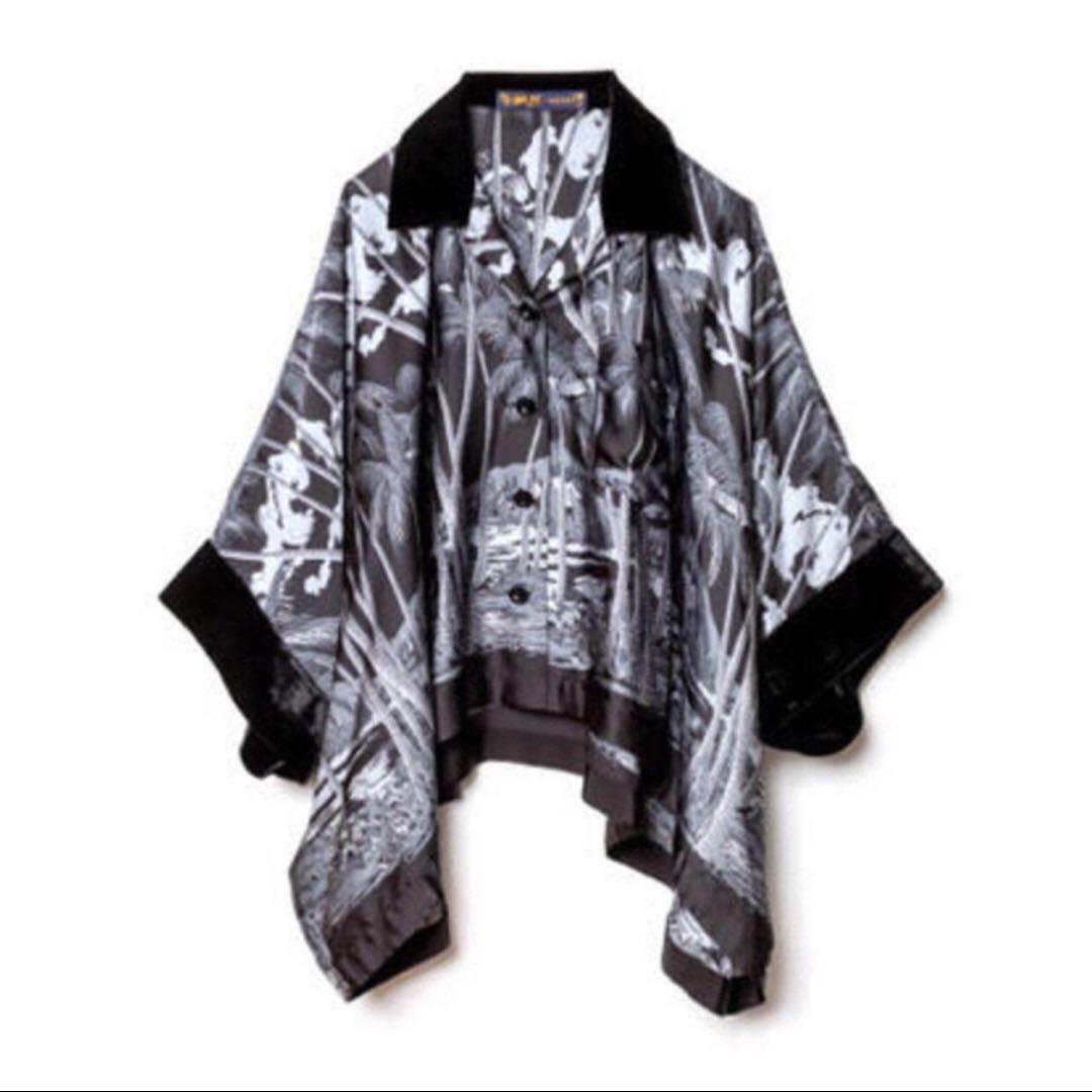 sacai ✕　SUN SURF SUN SURF x SACAI Aloha Shirt Blouse Black Multi Women Size-L New