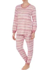 Cuddl Duds® Jogger Lounge Set,Dark Pink Print, S