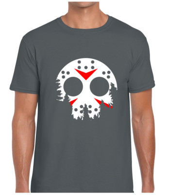 KILLER MOON HOCKEY MASKE HERREN T-SHIRT COOL GRUSELIGES DESIGN SERIENKILLER HALLOWEEN