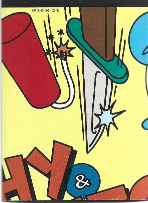 1994 SKYBOX THE SIMPSONS BART SIMPSON BARTMAN WIGGLE #W2 BONGO TRADING CARD - Image 2 of 4