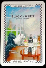 DR69 Swap Playing Cards 1 VINTAGE WHISKY ADVT BLACK & WHITE SCOTTIE DOGS 