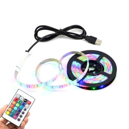 LED Strip Lights 1-5M USB 5050 Multi TV Back Lighting Kit+Remote Control New 5V - Picture 14 of 34