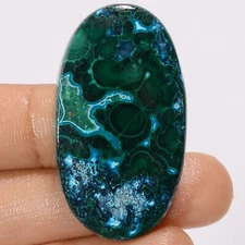 Natural Malachite Chrysocolla Oval Cabochon Gemstone 65 Ct. 41X23X5 mm GC-35832