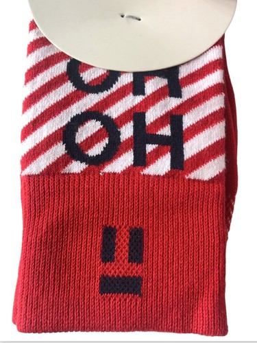 Tommy John Stay-Up Kids Christmas Dress Socks Shoe Sz 3.5-5 Ho Ho Ho Haute Red - Picture 2 of 6