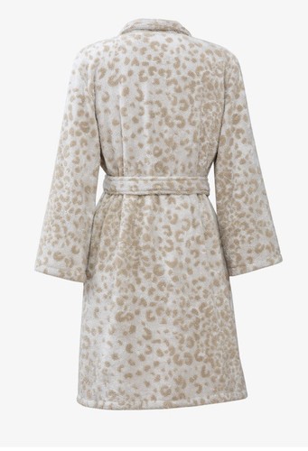 TIOMAN YVES DELORME FRANCE WOMEN ORGANIC COTTON MODAL SHAWL COLLAR BATH ROBE L - Picture 2 of 3