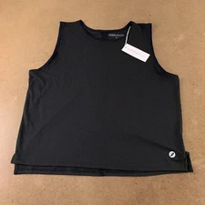 League Active Women's Size XL Relaxed Black Mesh Insert Lightweight Tank Top NWT
