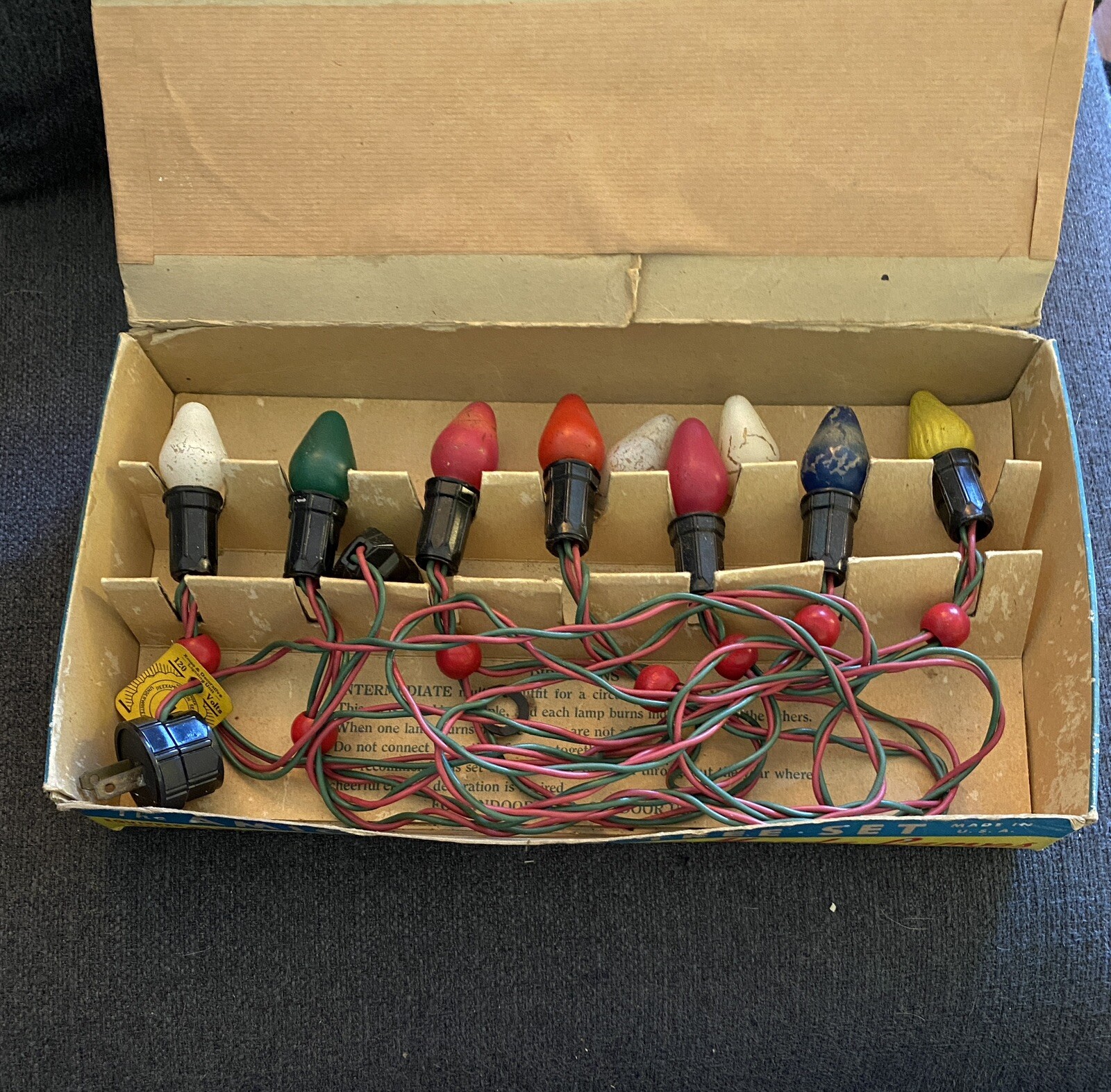 Vintage Amico Mazda Christmas Tree 15 Light Set Indoor eBay