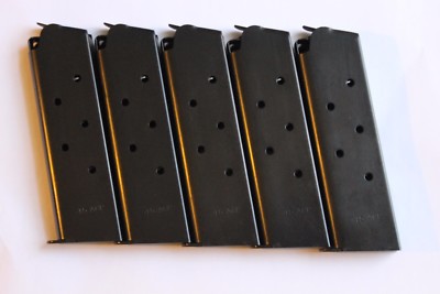 1911, mag, magazine, mags  5 BLUE Steel , 8 shot, USA, NEW  .45 cal.