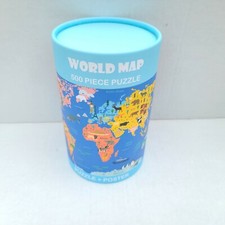 World Map 500 Piece Puzzle and Poster 19.7in X 13.8in Age 10 Family Fun NEW