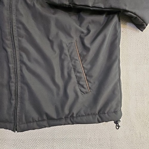 Chaps Heavy Coat Men's XL Navy Full Zip Stow-Away Hoodie Fleece Lined Drawstring - Picture 7 of 19