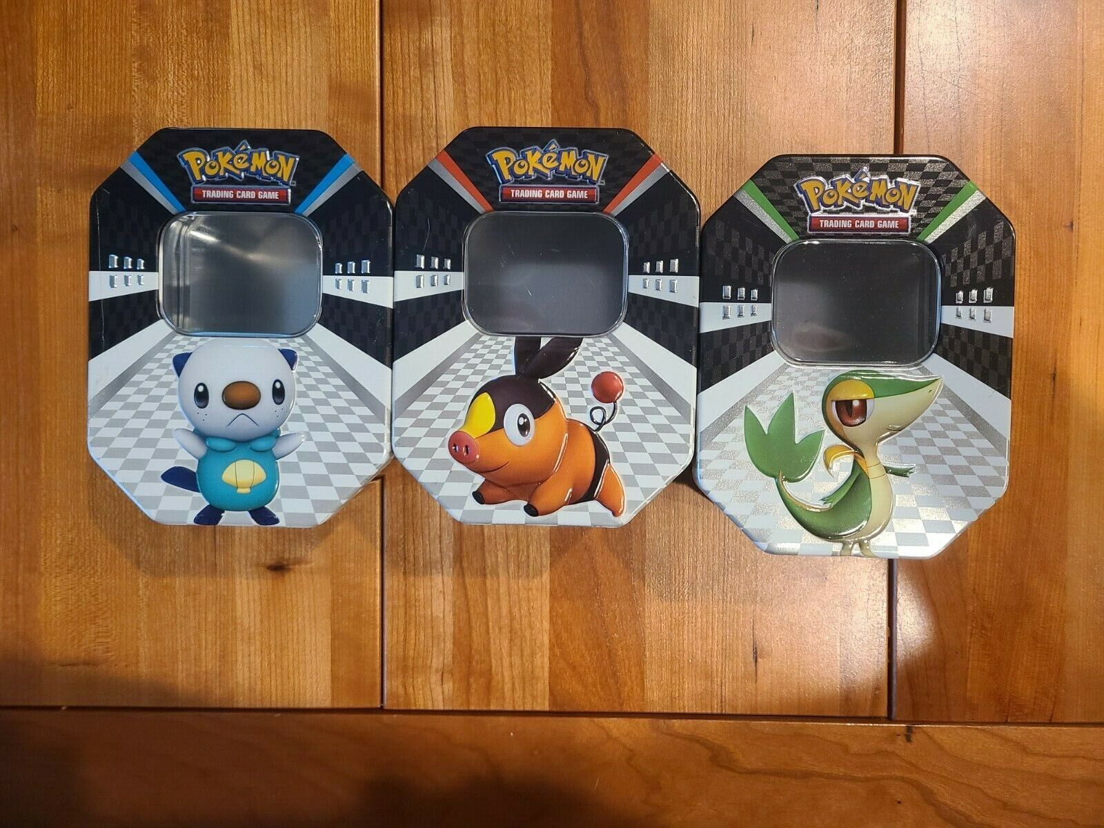 Pokemon TCG Empty Tins, Black & White, 3 versions, Starters, Nice!