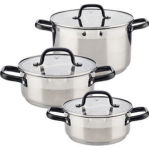 Set Vita San Ignacio - 6 Piezas - 3 Cacerolas Con Tapa 20, 24, 28Cm Acero Inoxid