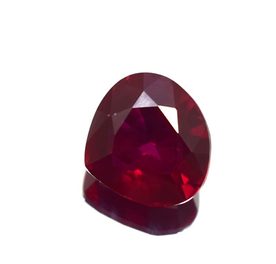 Heilender & symbolischer kurzer Birnenschliff 10,30 ct leuchtender roter Rubi...