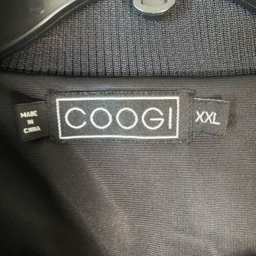 Coogi Jacket Mens XXL Embroidered Black Stitch Track Plaid Spellout Grunge Y2k - Picture 3 of 17