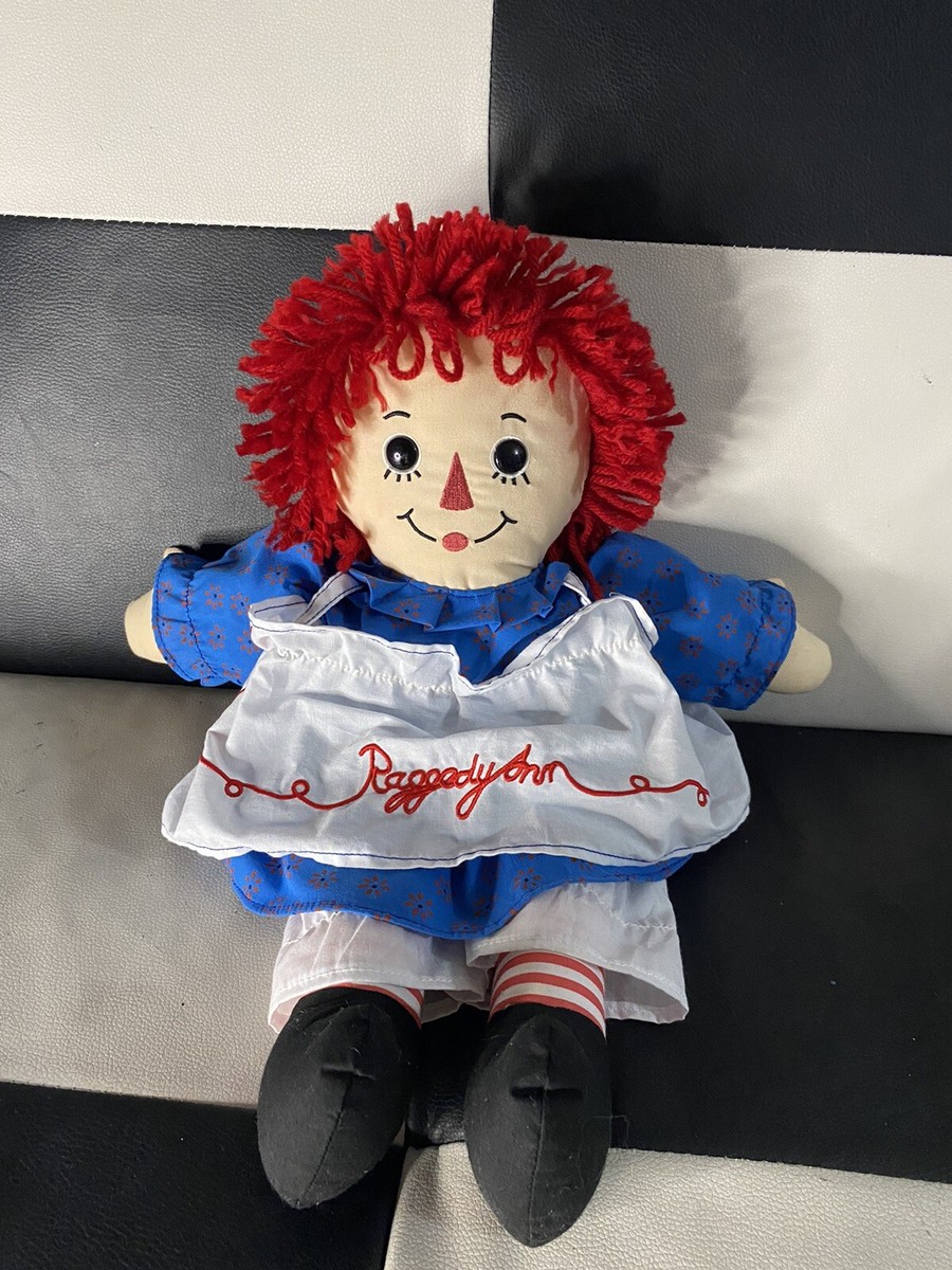 Raggedy Ann doll - Yarn Red Hair Embroidered Face 12 inches | eBay
