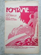 ANTICO SPARTITO MUSICALE FONTANE ENTRA ALTRE FOTO ,