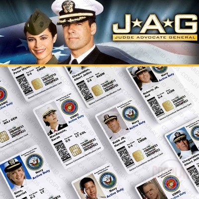 Novelty JAG ID Card Set | Harmon Rabb | Sarah MacKenzie | Cosplay ID