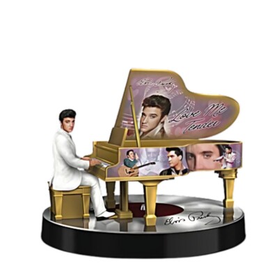 The Hamilton Collection Elvis Golden Piano Musical Figurine 7.25