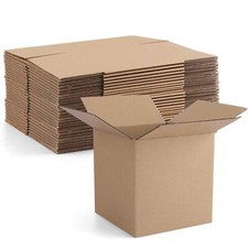 4x4x4" Cardboard Box Mailers 25 Pack Brown Cube Corrugated Small Shipping Box...