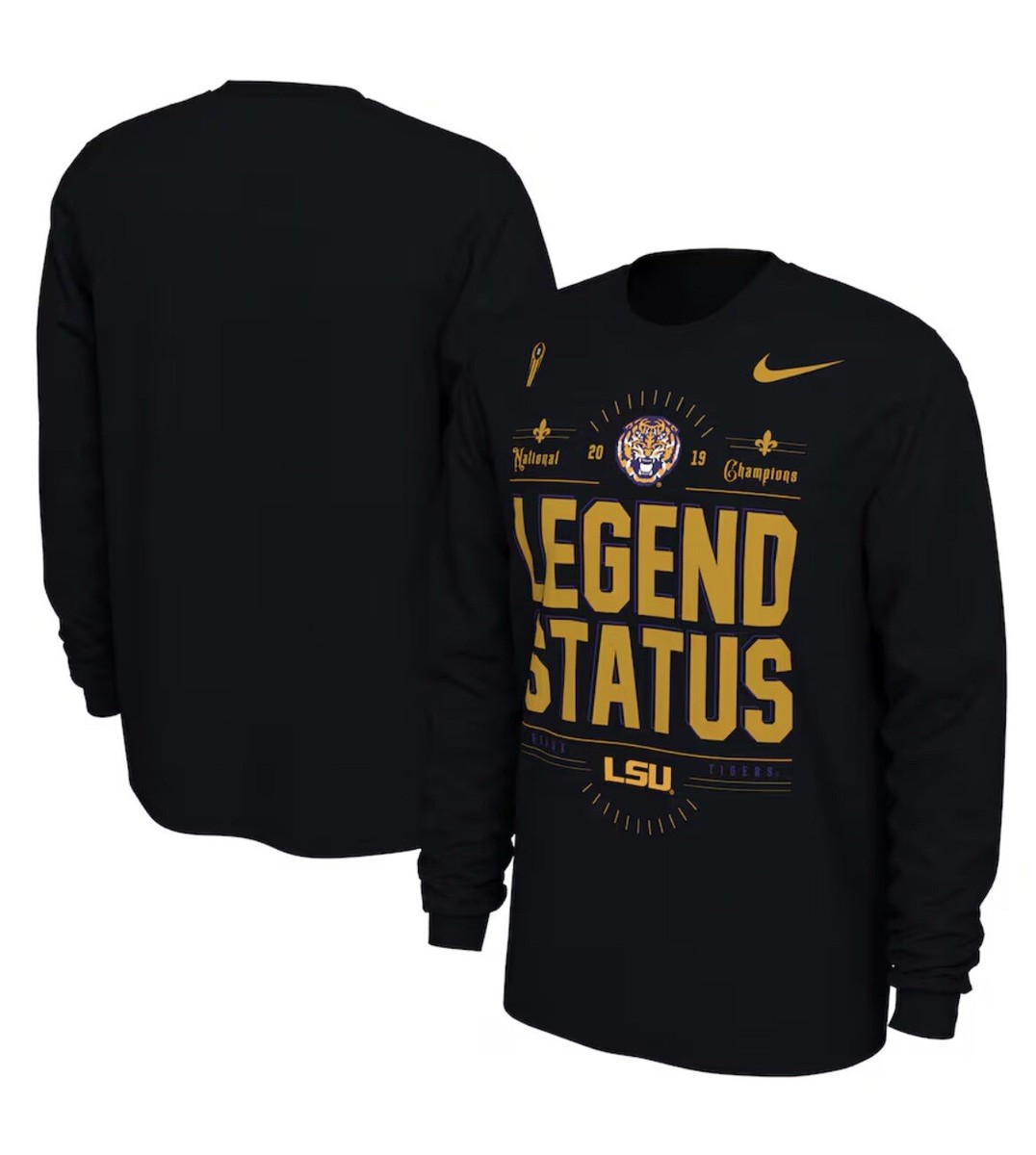 Nike LSU Tigers 2019 National Champion Legend Status Long Sleeve