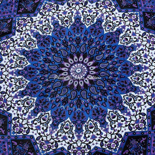 Bohemian Mandala Beach Towel Round Tapestry Blanket Bedspread Yoga Throw - Picture 3 of 3